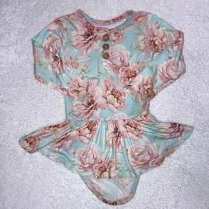 Posh peanut Kennedy twirl long sleeve one piece 6/12m